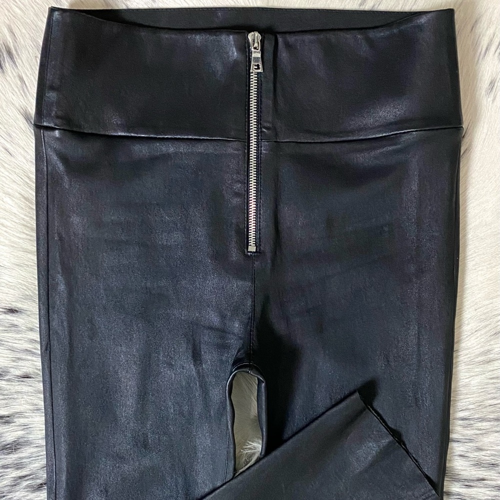 SPRWMN ZIP FRONT LEATHER CAPRI, SZ MEDIUM - Picture 5 of 11